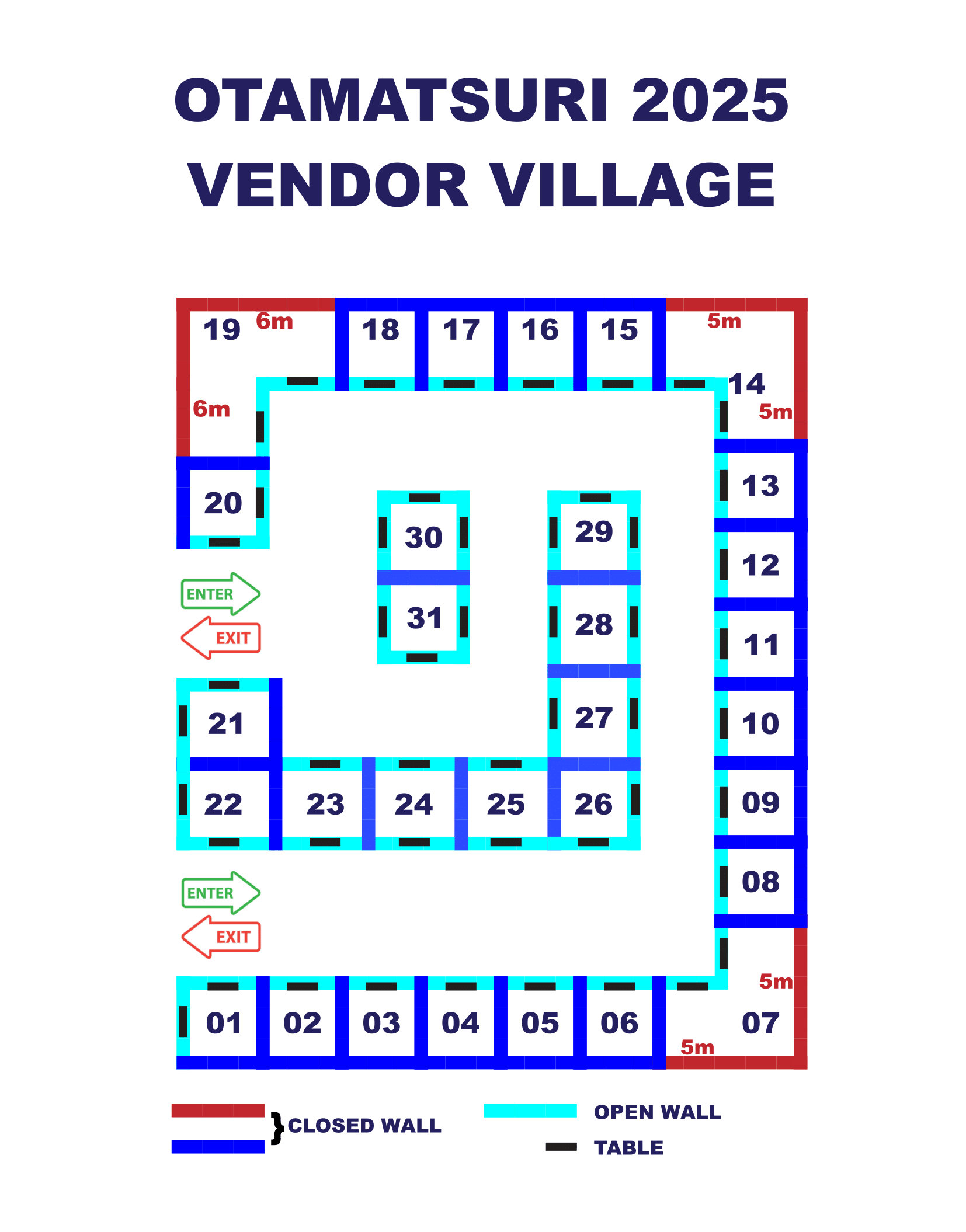 Otamatsuri 2025 Vendor Village Map